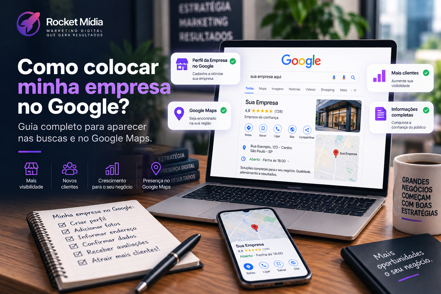 Como colocar minha empresa no Google? Guia completo para aparecer nas buscas e no Google Maps