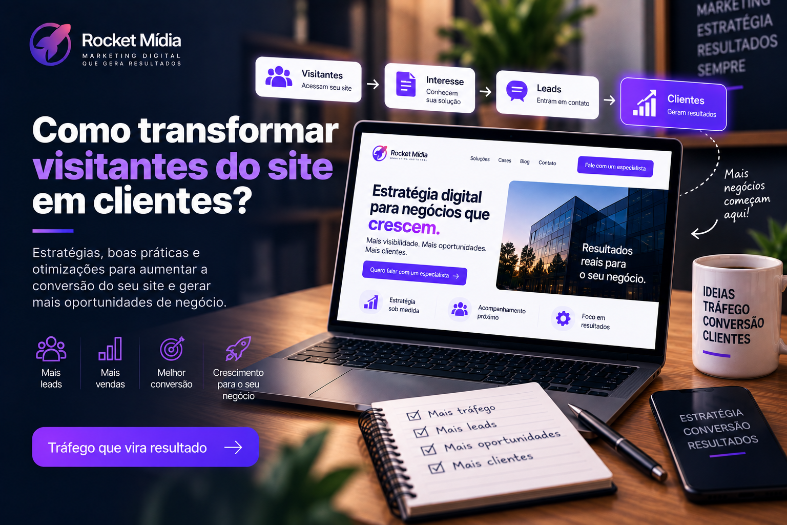 Como transformar visitantes do site em clientes? Guia para aumentar conversões e gerar mais vendas